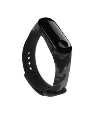 Armband • Xiaomi Mi Band 3 / 4 • Kamouflage • Grå