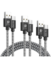3st USB/USB-C Datakablar • Familjepack • Dux Ducis K-ONE Series • 0.25-2m • Svart