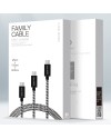 3st USB/USB-C Datakablar • Familjepack • Dux Ducis K-ONE Series • 0.25-2m • Svart