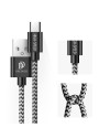 3st USB/USB-C Datakablar • Familjepack • Dux Ducis K-ONE Series • 0.25-2m • Svart
