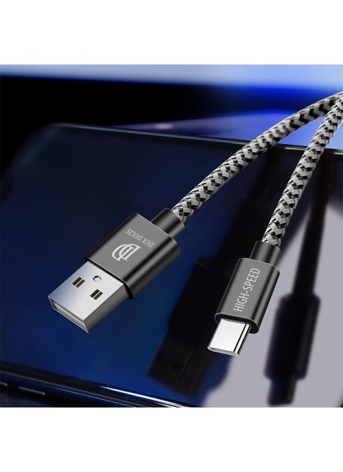3st USB/USB-C Datakablar • Familjepack • Dux Ducis K-ONE Series • 0.25-2m • Svart