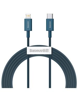 Ladd/Datakabel • USB-C/Lightning • 1m • 20W PD • Baseus • Blå