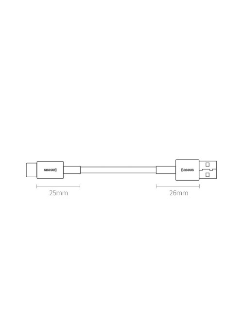 Ladd/Datakabel • USB/USB-C • 2m • 66W/6A • Baseus • Svart