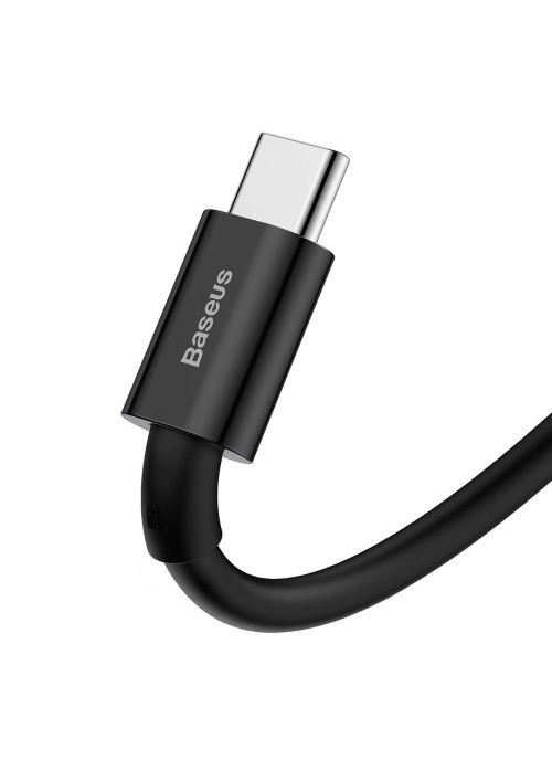 Ladd/Datakabel • USB/USB-C • 2m • 66W/6A • Baseus • Svart