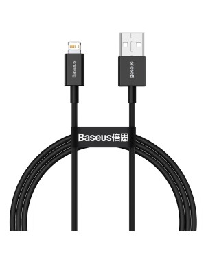 Ladd/Datakabel • USB/Lightning • 1m • 2.4A • Baseus • Svart