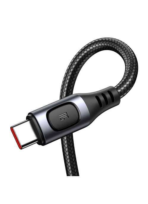 Datakabel • USB-C • 5A Quick Charge 3.0 • 1m • Baseus • Grå