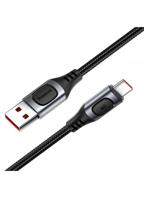 Datakabel • USB-C • 5A Quick Charge 3.0 • 1m • Baseus • Grå