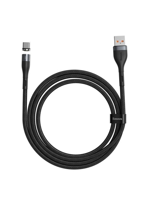 Magnetisk laddkabel • USB-C • 1m • 2.4A • Baseus Zinc • Svart