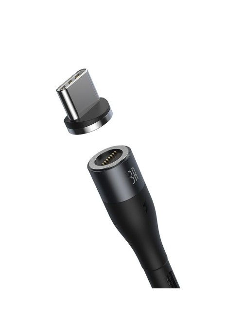 Magnetisk laddkabel • USB-C • 1m • 2.4A • Baseus Zinc • Svart