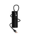Magnetisk laddkabel • USB-C • 1m • 2.4A • Baseus Zinc • Svart