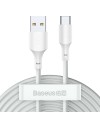 Laddkabel • USB/USB-C • 2st 1.5m • Vit • Baseus