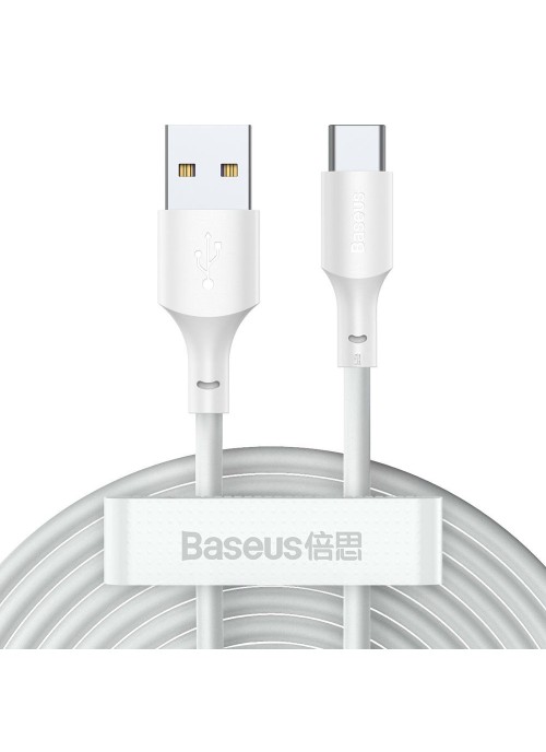 Laddkabel • USB/USB-C • 2st 1.5m • Vit • Baseus