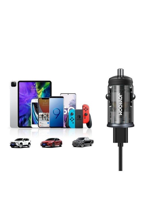 Billaddare • 2 portar • PD20W/QC3.0 • Joyroom • Grå