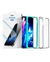 iPhone 13 / 13 Pro • 2st Skärmskydd med monteringsram • 9H Härdat glas • ESR Armorite • Svart ram