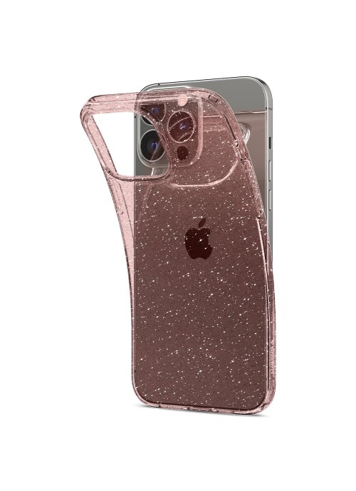 iPhone 13 Pro • Mobilskal • Spigen Liquid Crystal • Rosa/Glitter