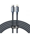 Ladd/Datakabel • USB-C/Lightning • 2m • PD20W • Baseus • Svart