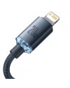 Ladd/Datakabel • USB-C/Lightning • 2m • PD20W • Baseus • Svart