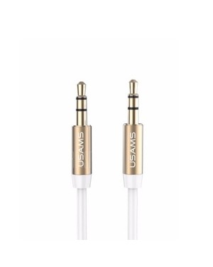 Audiokabel • 3.5mm / 3.5mm • USAMS • 1m • Vit