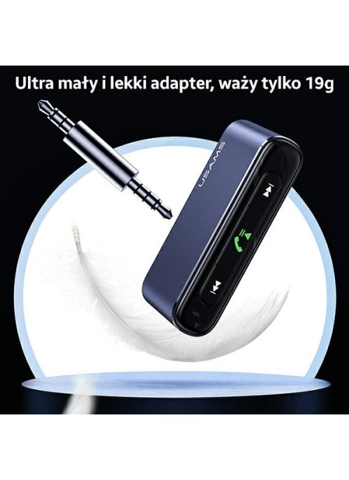 Adapter Audio • Bluetooth 5.0 • 3.5mm • USAMS • Grå